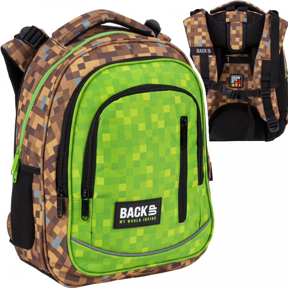 Školský batoh BackUP 24 L GAME pre fanúšikov hry MINECRAFT